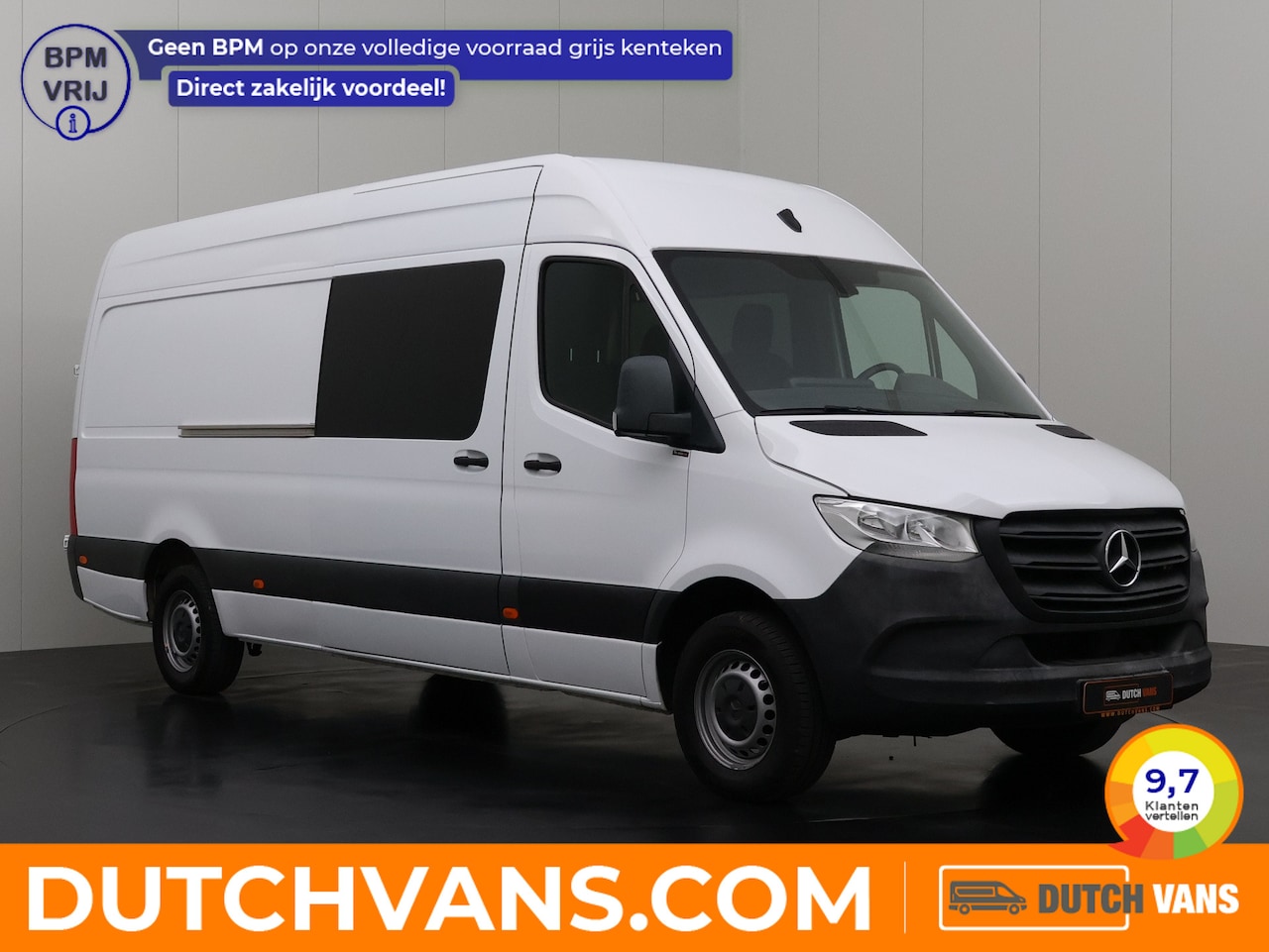 Mercedes-Benz Sprinter - Dubbele Cabine 6-Persoons L3H2 Maxi | Multimedia | Camera | Trekhaak | Airco | Cruise - AutoWereld.nl