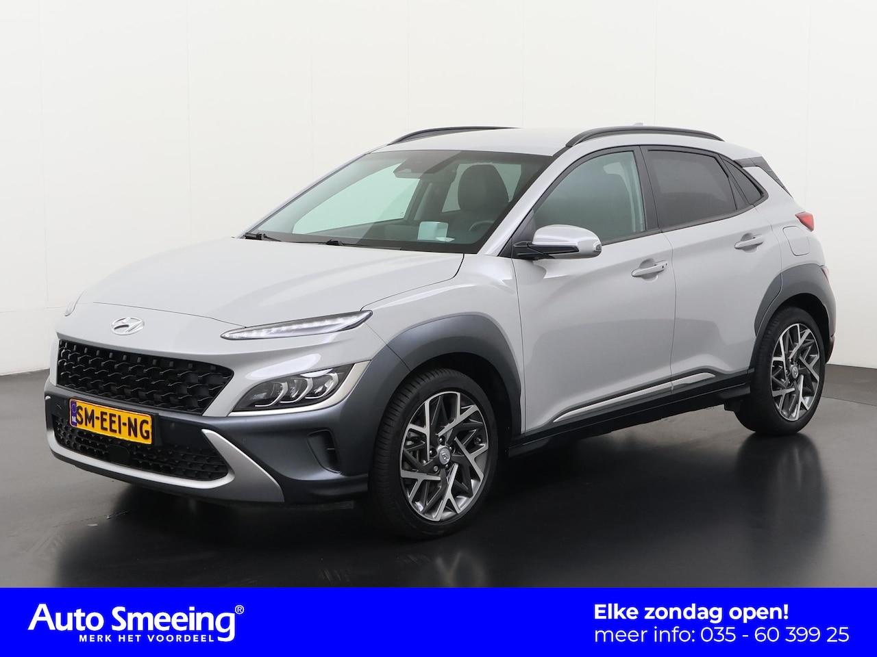 Hyundai Kona - 1.6 GDI HEV Premium | Leder | Elektr stoelbediening | Head-up | Zondag Open! - AutoWereld.nl