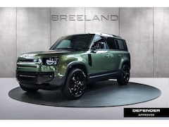 Land Rover Defender 110 - P300e 110 Forest Edition | Panoramadak | Trekhaak | Cold Climate Pack Woolstone Green/Ebon