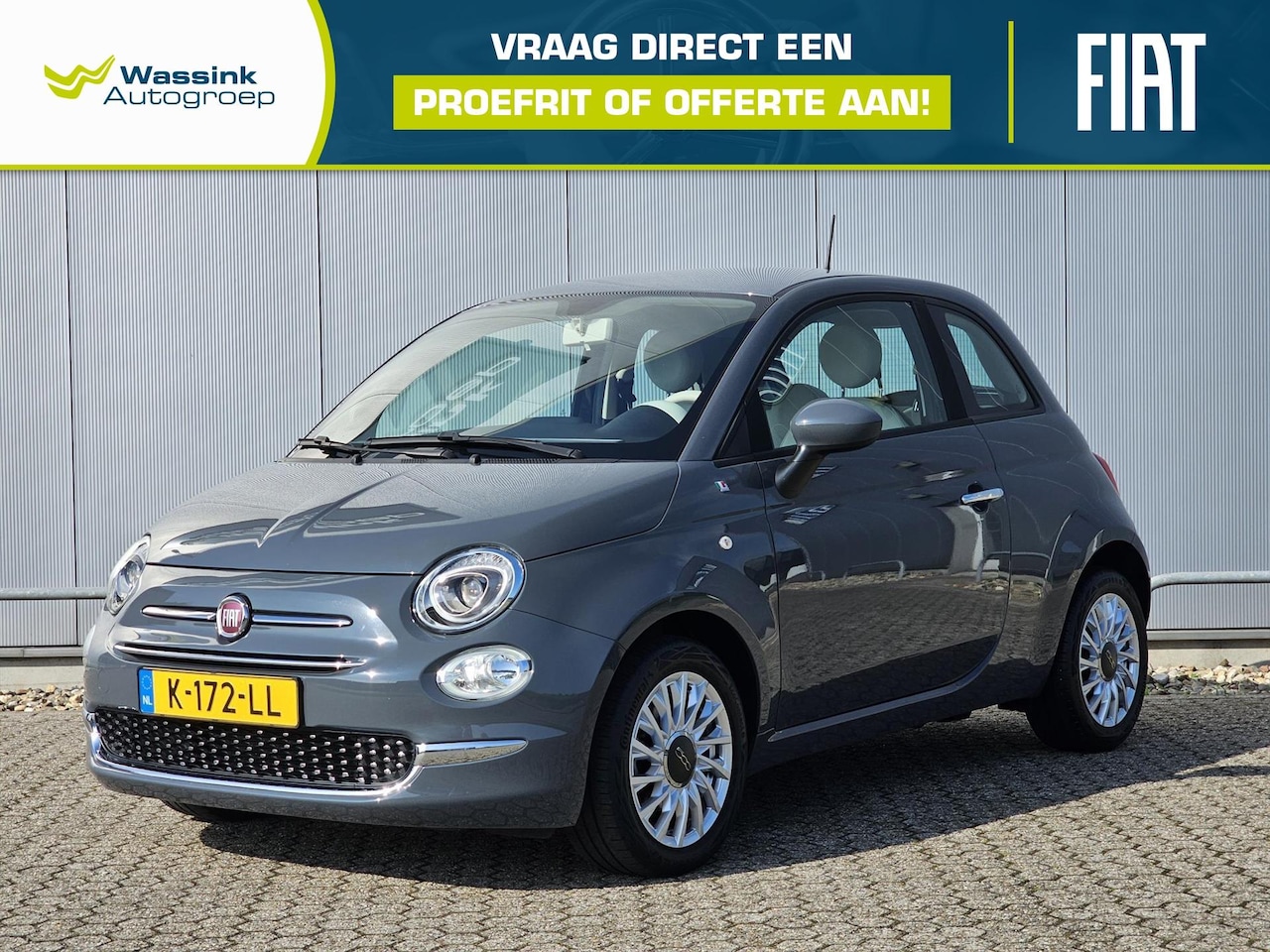 Fiat 500 - 70pk Hybrid Lounge | Airco | Cruise Control | Bluetooth - AutoWereld.nl