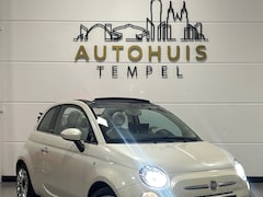 Fiat 500 C - 1.2 Lounge Cabrio Carplay Airco Parkeersensoren Leder/Stof Isofix Nwe Apk 16Inch