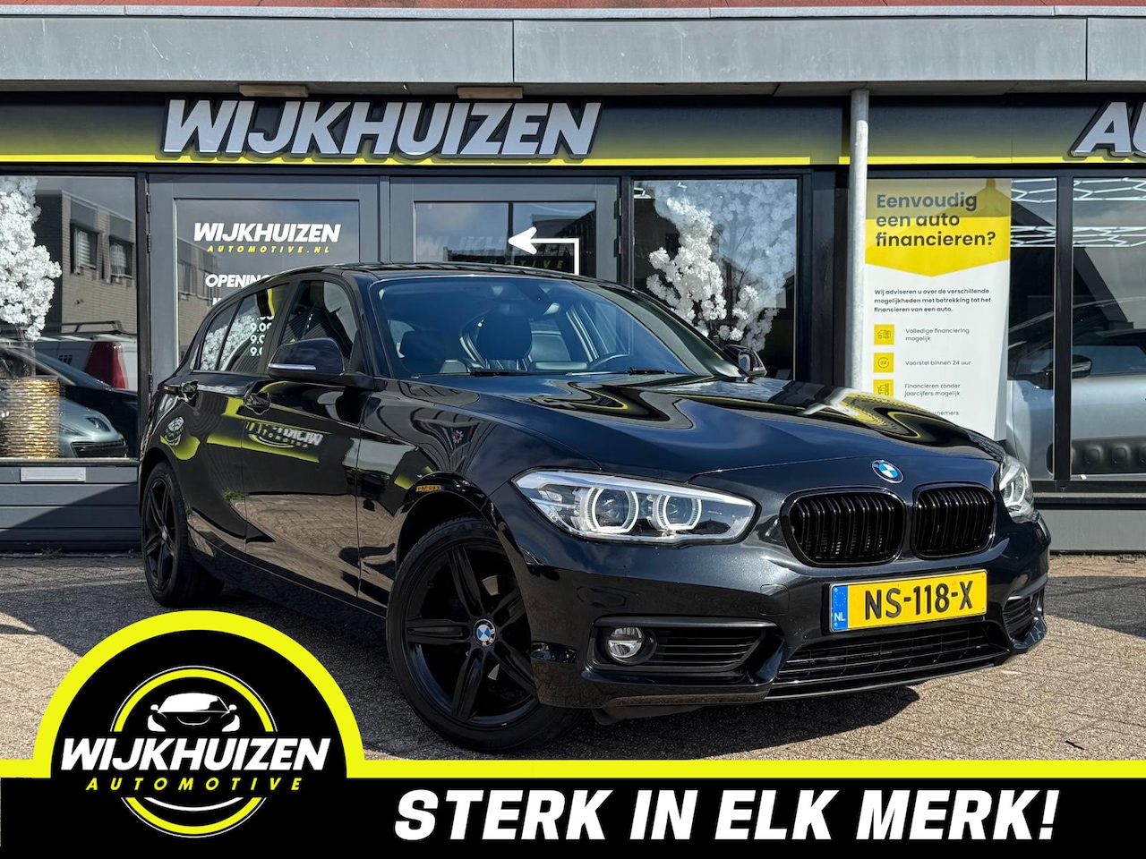 BMW 1-serie - 118i Black Edition met Led !!! 17 Inch !!! Nieuwstaat !!! Vol opties !!! - AutoWereld.nl