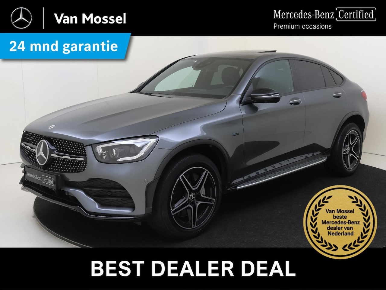 Mercedes-Benz GLC-klasse Coupé - 300e 4MATIC Business Solution AMG / Panaroma-dak / Burmester / Night-Pakket / 360Graden-Ca - AutoWereld.nl