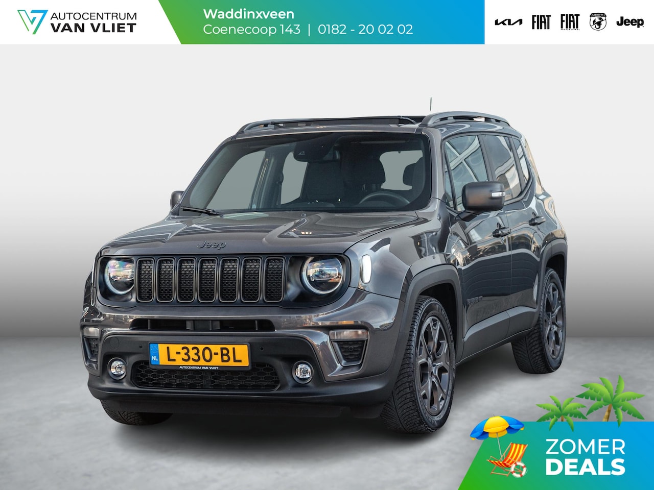 Jeep Renegade - 1.3T Automaat 80th Anniversary | Schuif/Kanteldak - AutoWereld.nl