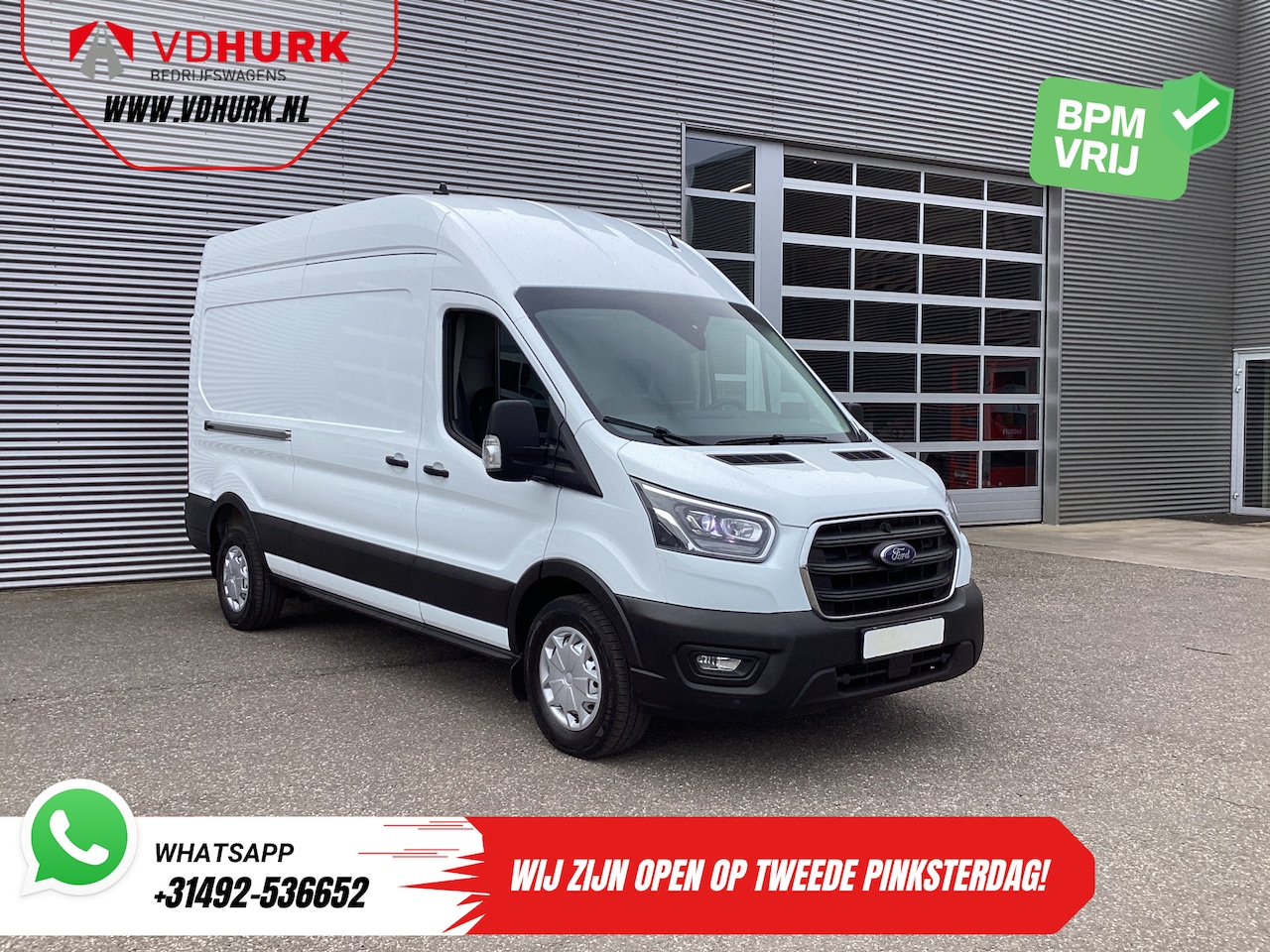 Ford Transit - 350 2.0 TDCI 185 pk Aut. L3H3 Riem V.V/ 2xSchuifdeur/ Bi-Xenon/ Elek.Stoel/ Carplay/ Stoel - AutoWereld.nl