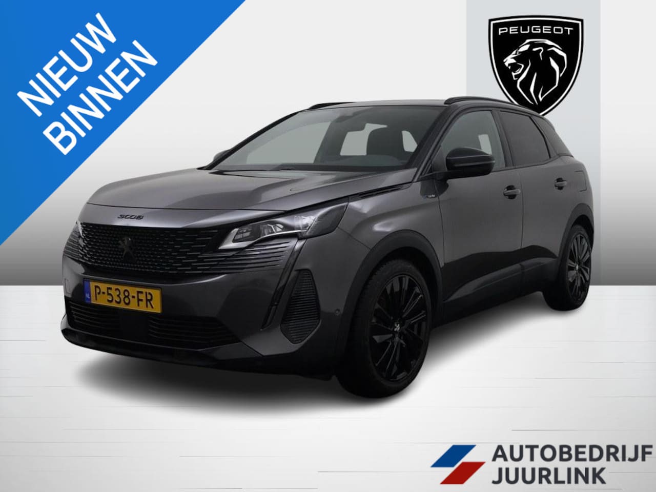 Peugeot 3008 - 1.6 HYbrid 225 GT Black Pack Trekhaak/Pano/Camera/ Keyless/Blindspot/CarPlay/Ad.Cruise/Led - AutoWereld.nl