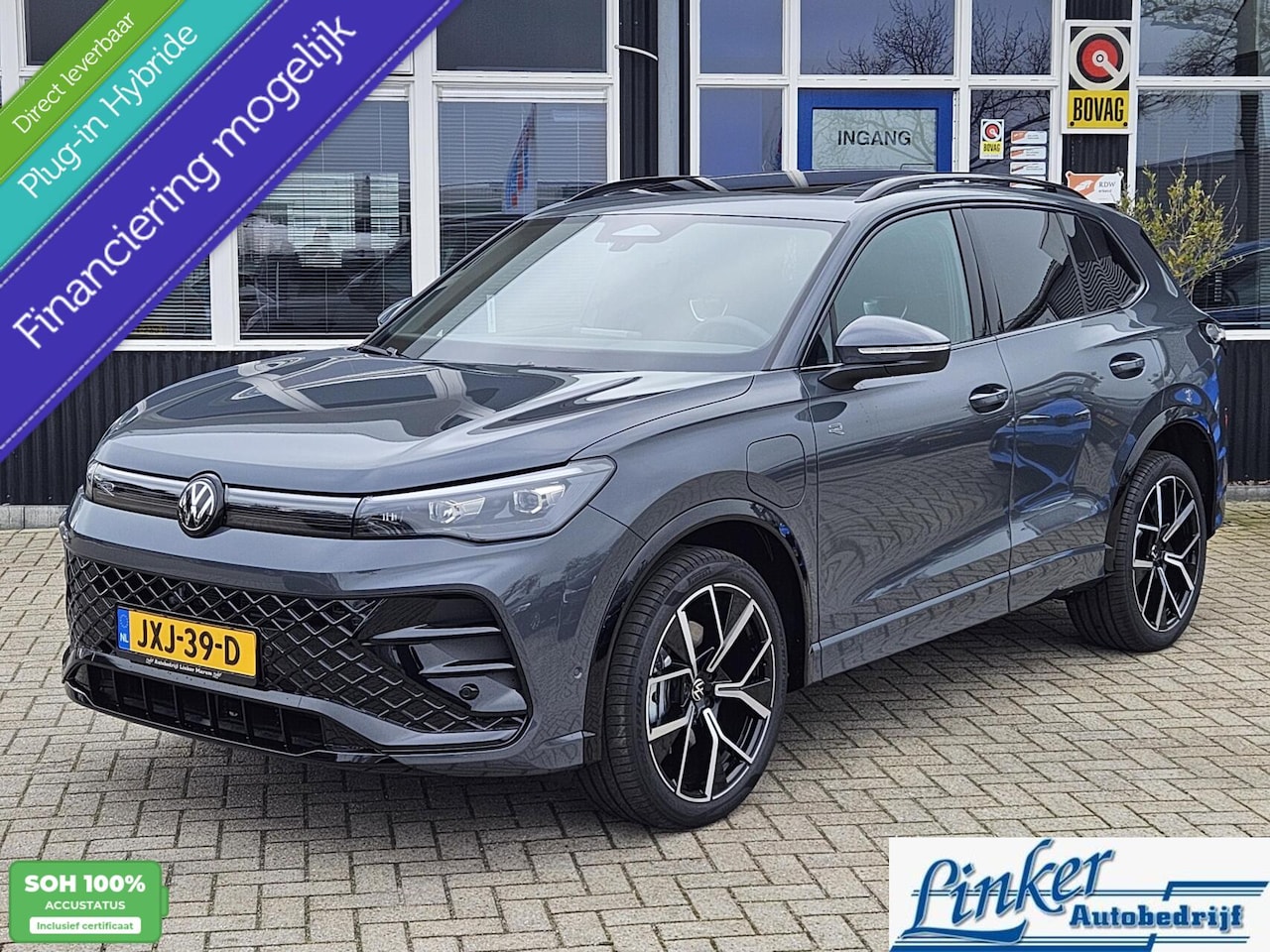 Volkswagen Tiguan - 1.5 eHybrid R-Line 272PK BLACK LINE NIEUW! PANO RIJKLAAR Dolphin GREY - AutoWereld.nl