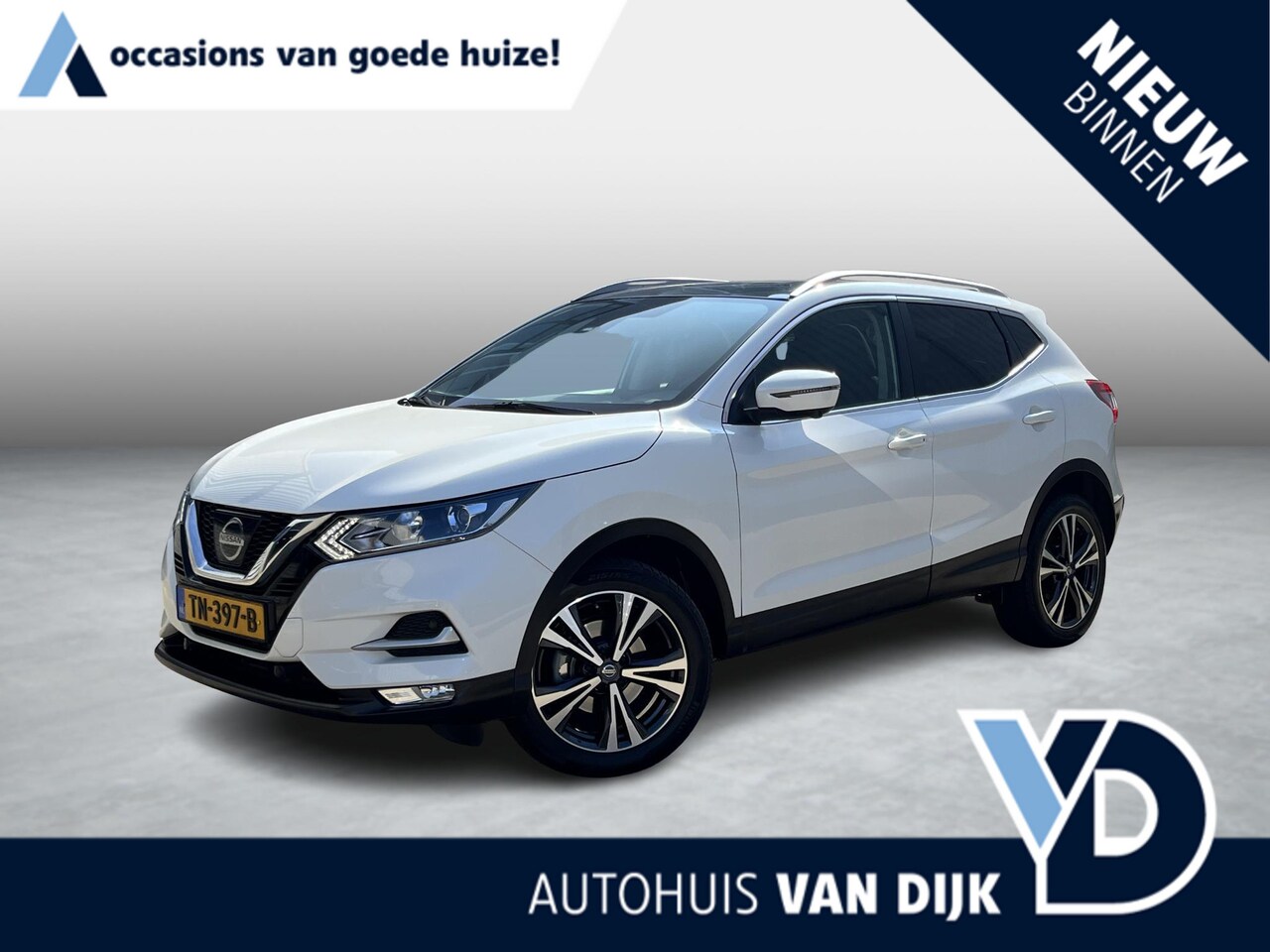 Nissan Qashqai - 1.2 N-Connecta | NL Auto/1e Eig./Navi/Pano.Dak/Clima/Cruise/18"/360° Camera - AutoWereld.nl