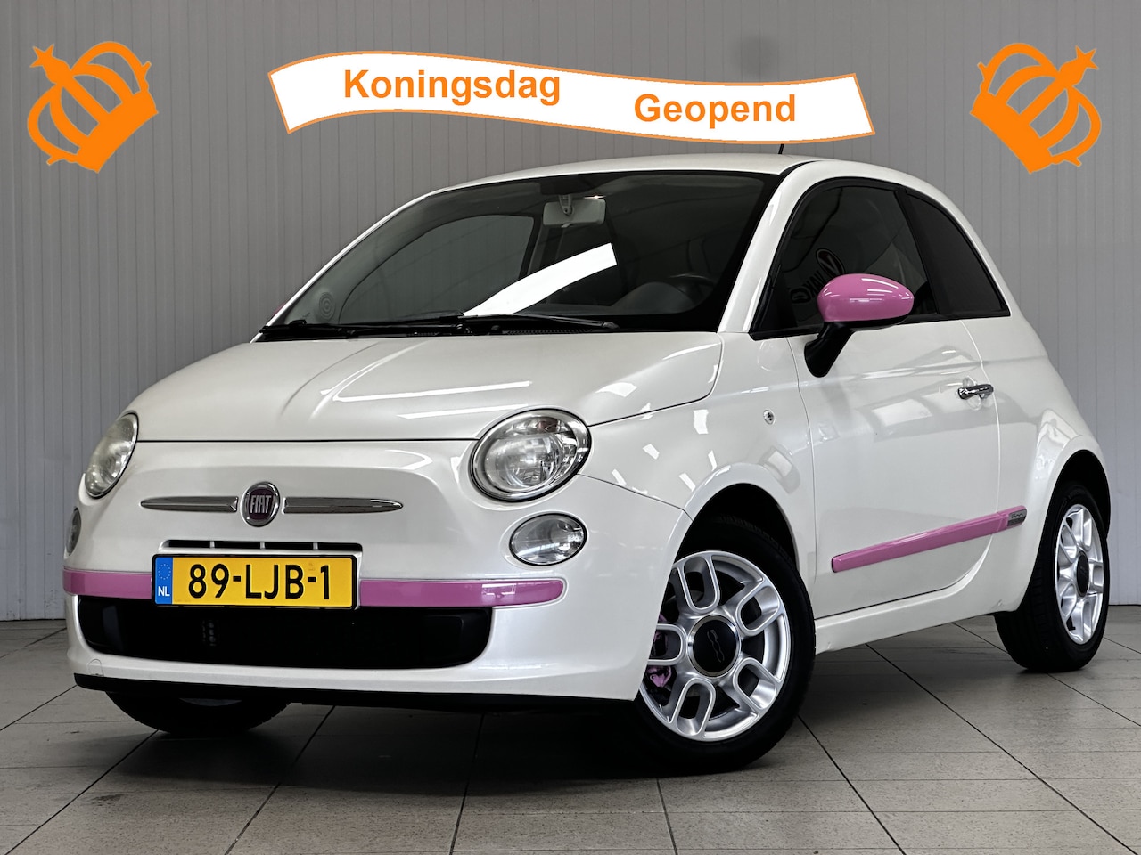 Fiat 500 - 1.2 Sport/ Automaat!/ Parelmoer wit!/ Half-Leder/ Airco/ Elek. pakket/ Isofix/ Multi. LEDE - AutoWereld.nl