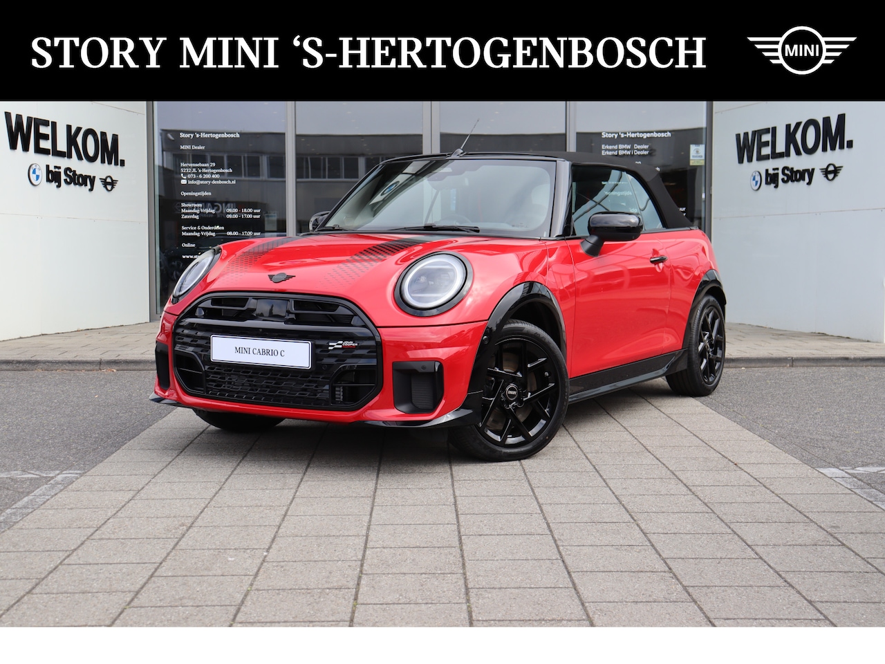 MINI Cabrio - Cooper C Automaat / John Cooper Works / Pakket XL / 17" JCW Sprint Spoke black - AutoWereld.nl