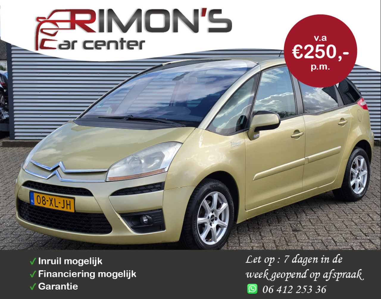 Citroën C4 Picasso - 1.8-16V Ambiance 5p. Airco 1Ste Eingenaar Apk Tm 05-2027 - AutoWereld.nl