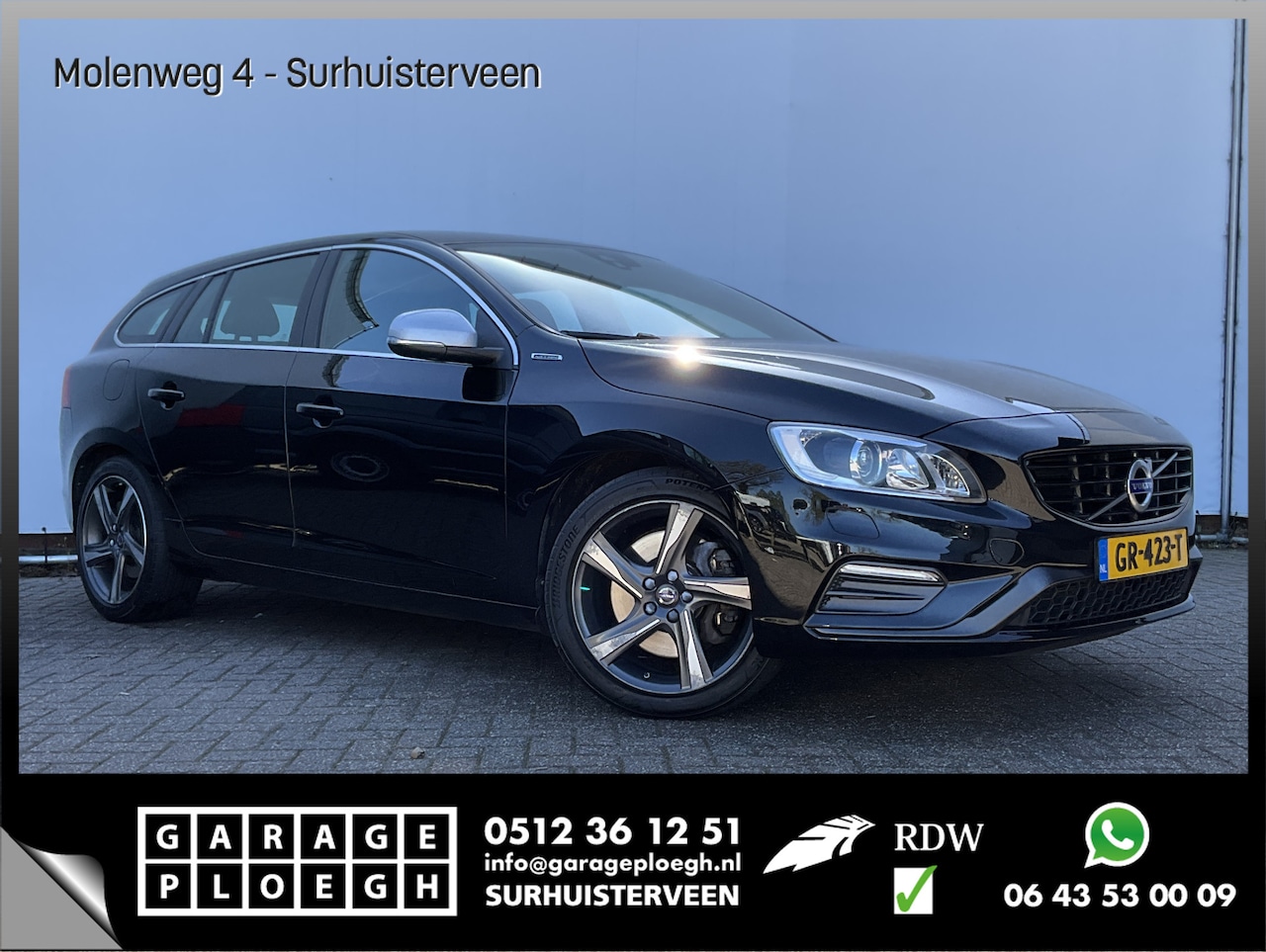Volvo V60 - 2.4 D6 Twin Engine R-Design Trekhaak Leer Nav/Cruise Voll.Onderhouden! - AutoWereld.nl