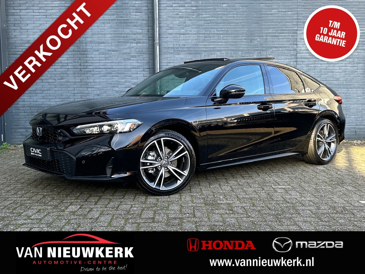 Honda Civic - 2.0 HYBRID 184PK Automaat Advance | Panoramisch Glazen Dak | Leer | BOSE Audio | Carplay | - AutoWereld.nl