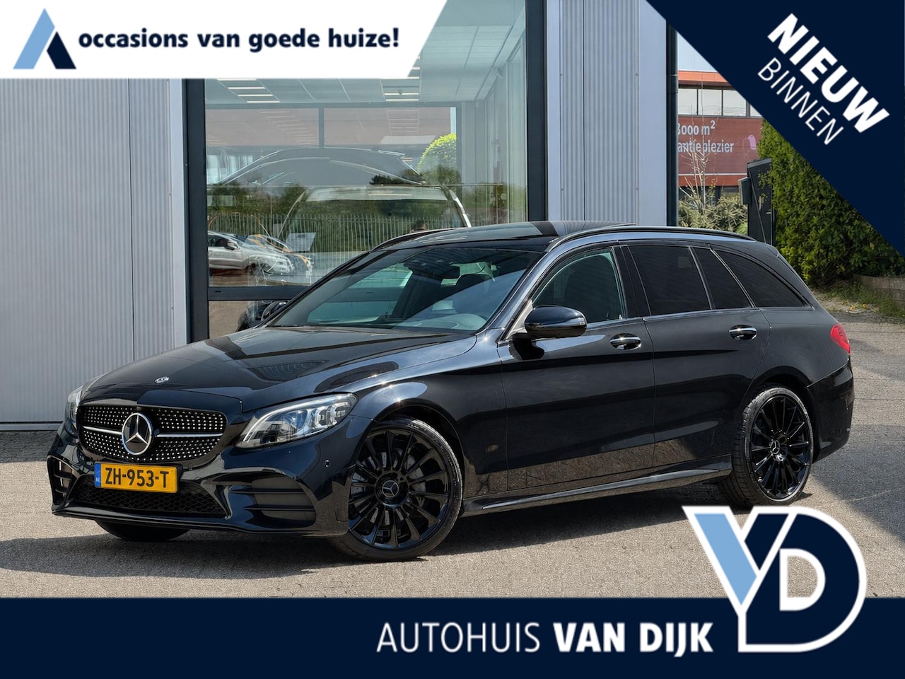 Mercedes-Benz C-klasse Estate - 180 Premium Plus AMG | Pano-Dak/Burmester/Head-Up/Sfeerverlicht./Adapt.Cruise/19-inch - AutoWereld.nl