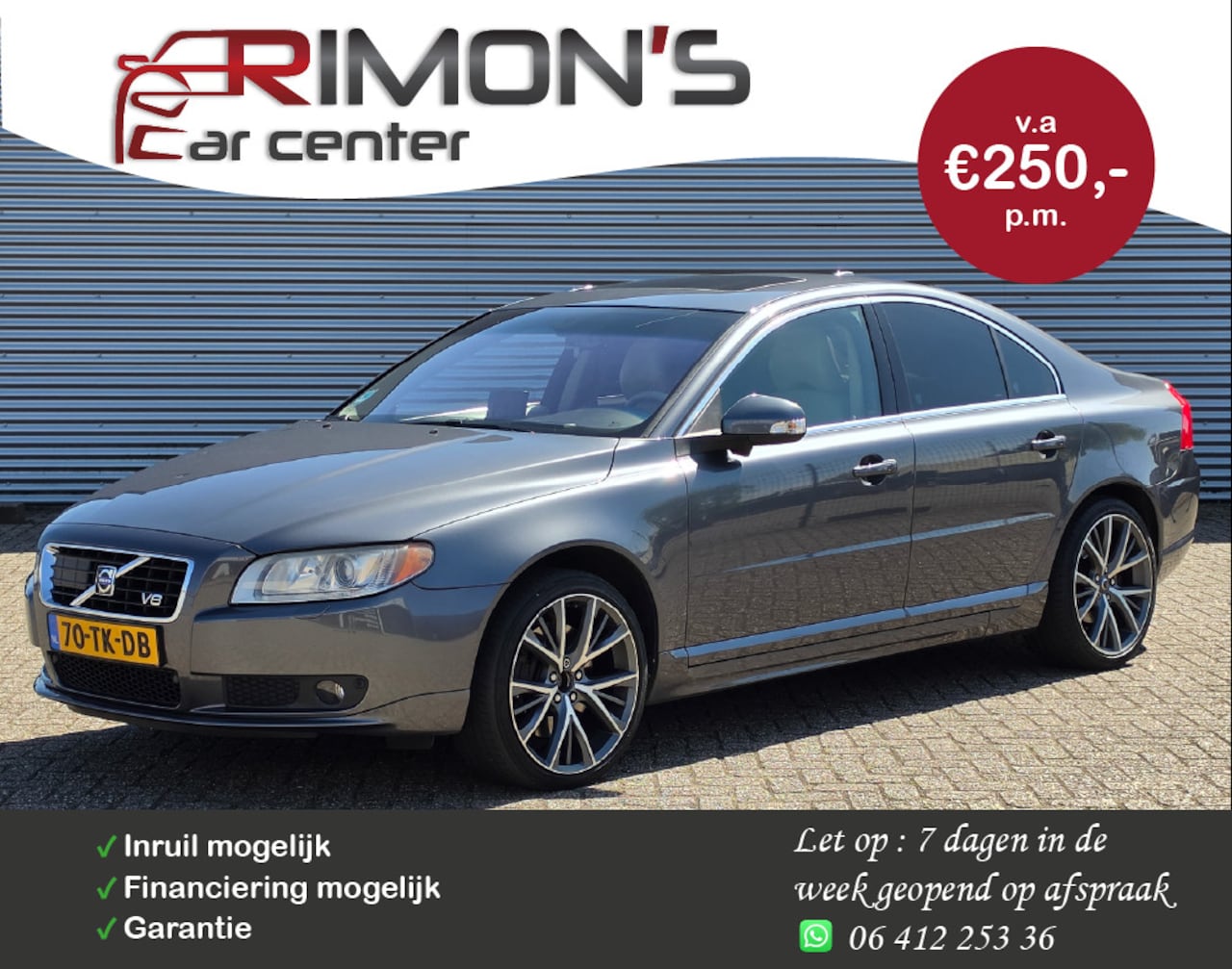 Volvo S80 - 4.4 AWD V8 Summum G3 Gas Aut Leder Navi Dakraam - AutoWereld.nl