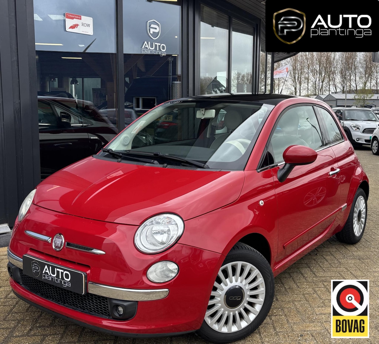 Fiat 500 - 1.2 Bicolore | Zeer Nette Staat | D Riem is Vervangen | Onderhoudshistorie | PANO | Airco - AutoWereld.nl