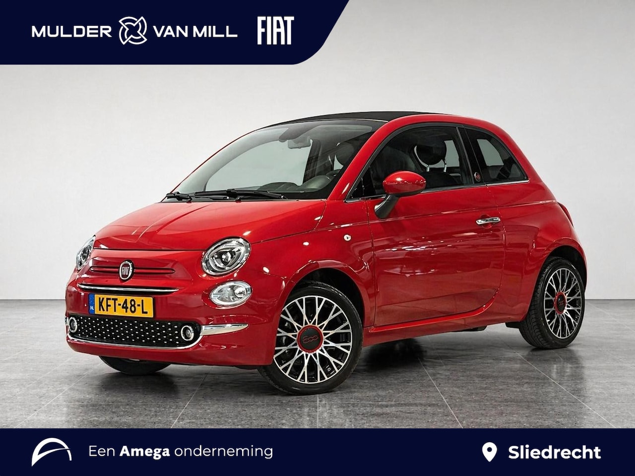 Fiat 500 C - Cabrio RED 1.0 Hybrid 70pk | CLIMA | NAVI | PARKEERHULP | CRUISE CONTROL | 16" LM-VELGEN | - AutoWereld.nl