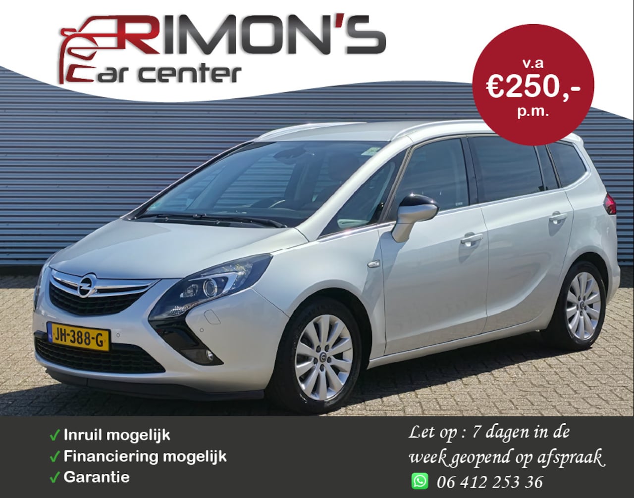 Opel Zafira Tourer - 1.4 Blitz 7p. Leder Camera Navi Stoel+Stuur Verwarming - AutoWereld.nl