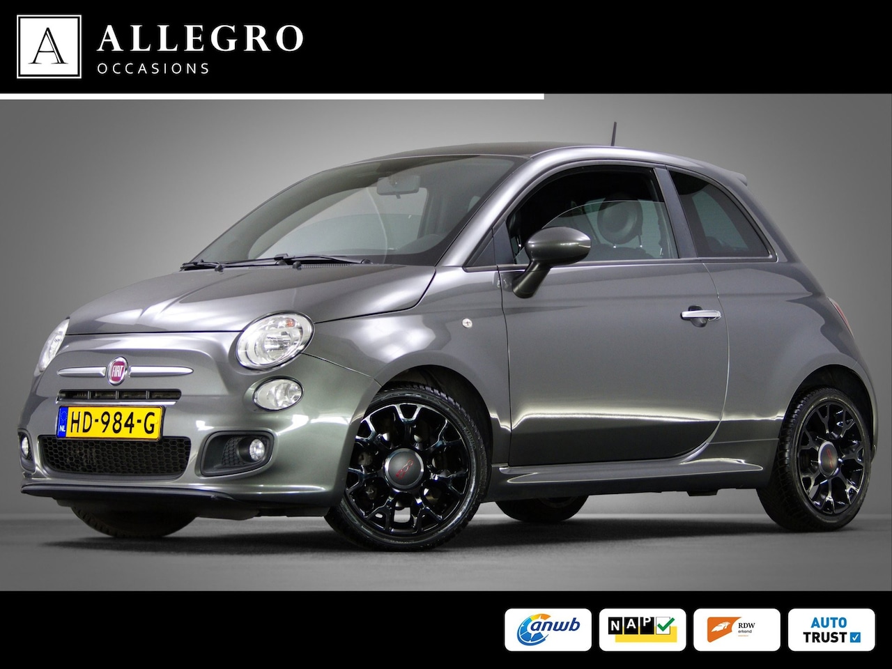 Fiat 500 - 0.9 TwinAir Turbo Sport (DIGITAL COCKPIT, SPORTSTOELEN, BLUETOOTH, MULTIFUNCTIONEEL STUURW - AutoWereld.nl