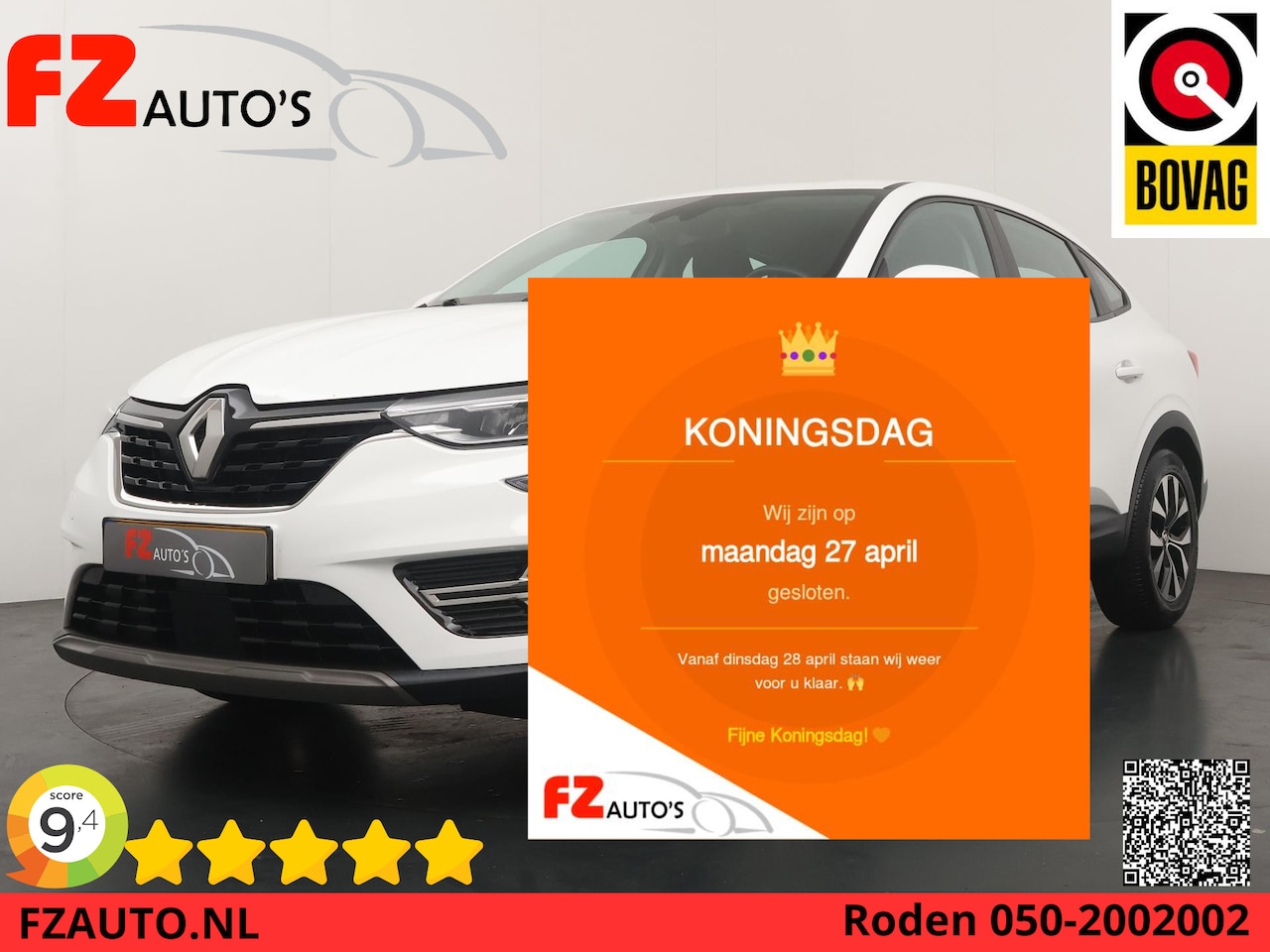 Renault Arkana - 1.6 E-Tech Hybrid 145 Zen - Automaat - Navigatie - Parkeersens V+A - AutoWereld.nl