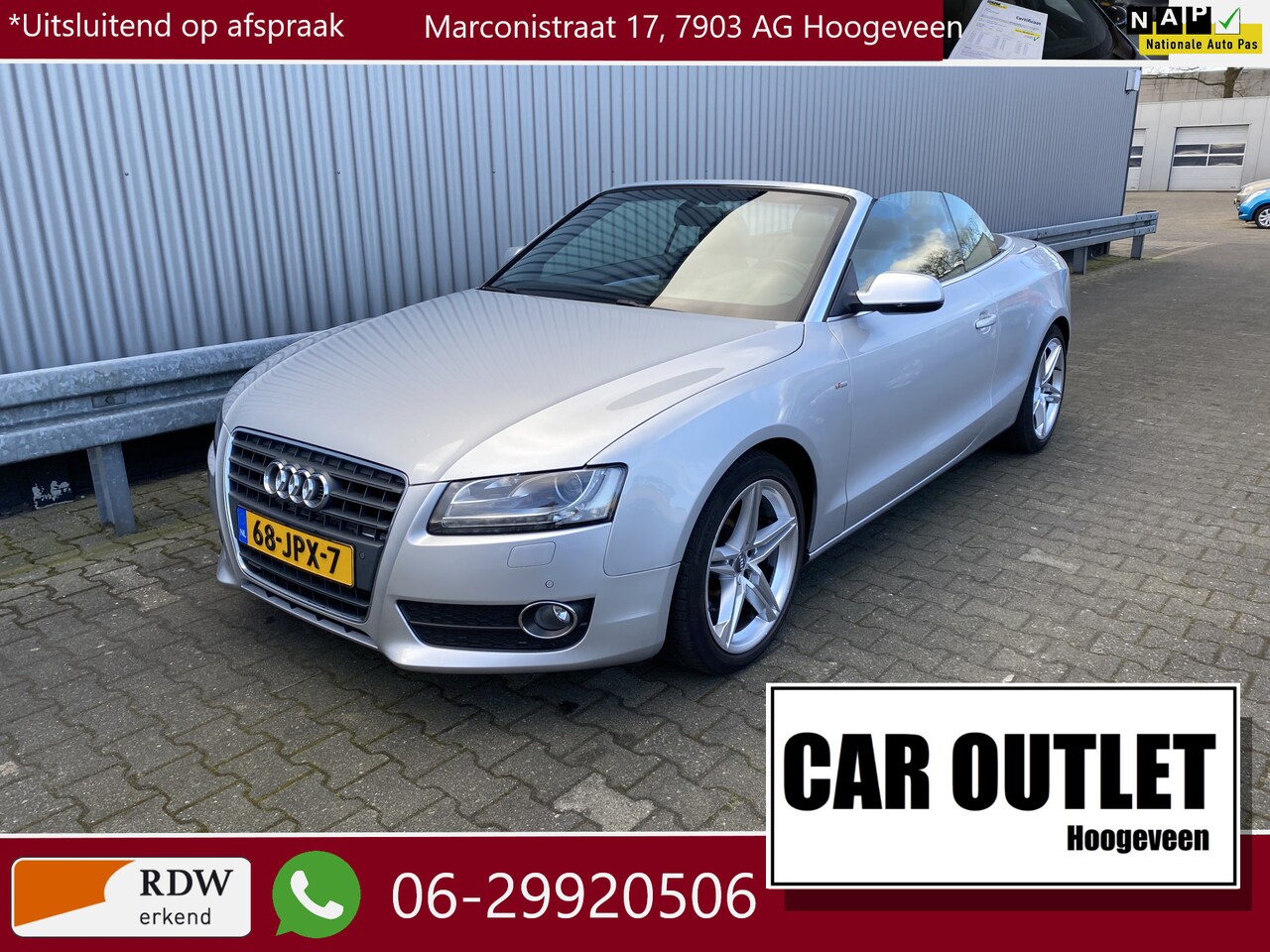 Audi A5 Cabriolet - 2.0 TFSI quattro Pro Line 156Dkm.NAP, AUTOMAAT, Leer, Navi, Clima, CC, PDC, LM, nw. APK – - AutoWereld.nl