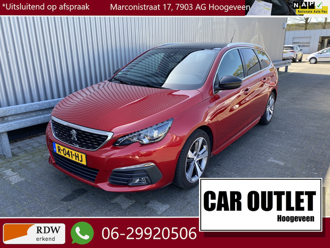 Peugeot 308 SW - 1.2 PureTech Allure GT-Line 161Dkm, Clima, CarPlay, Pano, Navi, 360'Cam, CC, PDC, LED, LM, - AutoWereld.nl