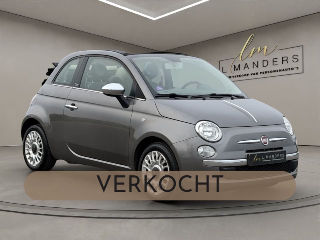 Fiat 500 C - 0.9 TwinAir T Lounge 2013 GRIJS | Display | NL | Airco - AutoWereld.nl