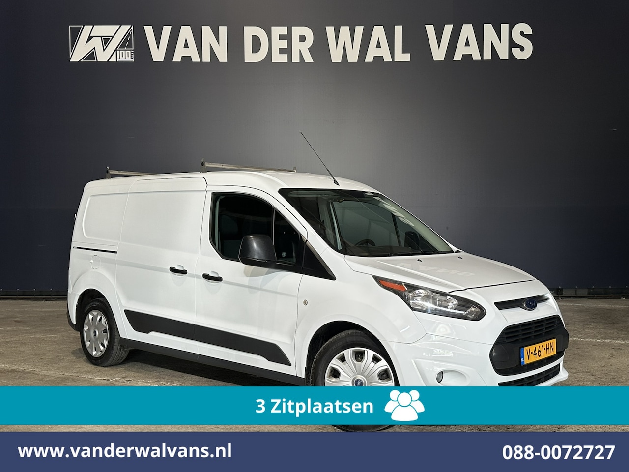 Ford Transit Connect - 1.5 TDCI 101pk L2H1 Inrichting Euro6 Airco | Cruisecontrol | 3-Zits | Trekhaak | Verwarmde - AutoWereld.nl