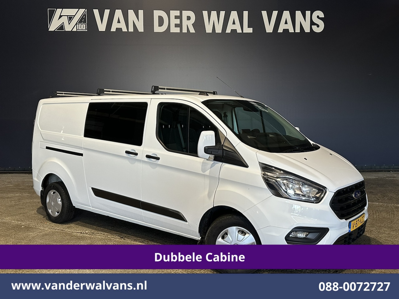 Ford Transit Custom - 2.0 TDCI 170pk L2H1 Dubbele Cabine Euro6 Airco | 6-Zits | Camera | Navigatie | LED | Apple - AutoWereld.nl