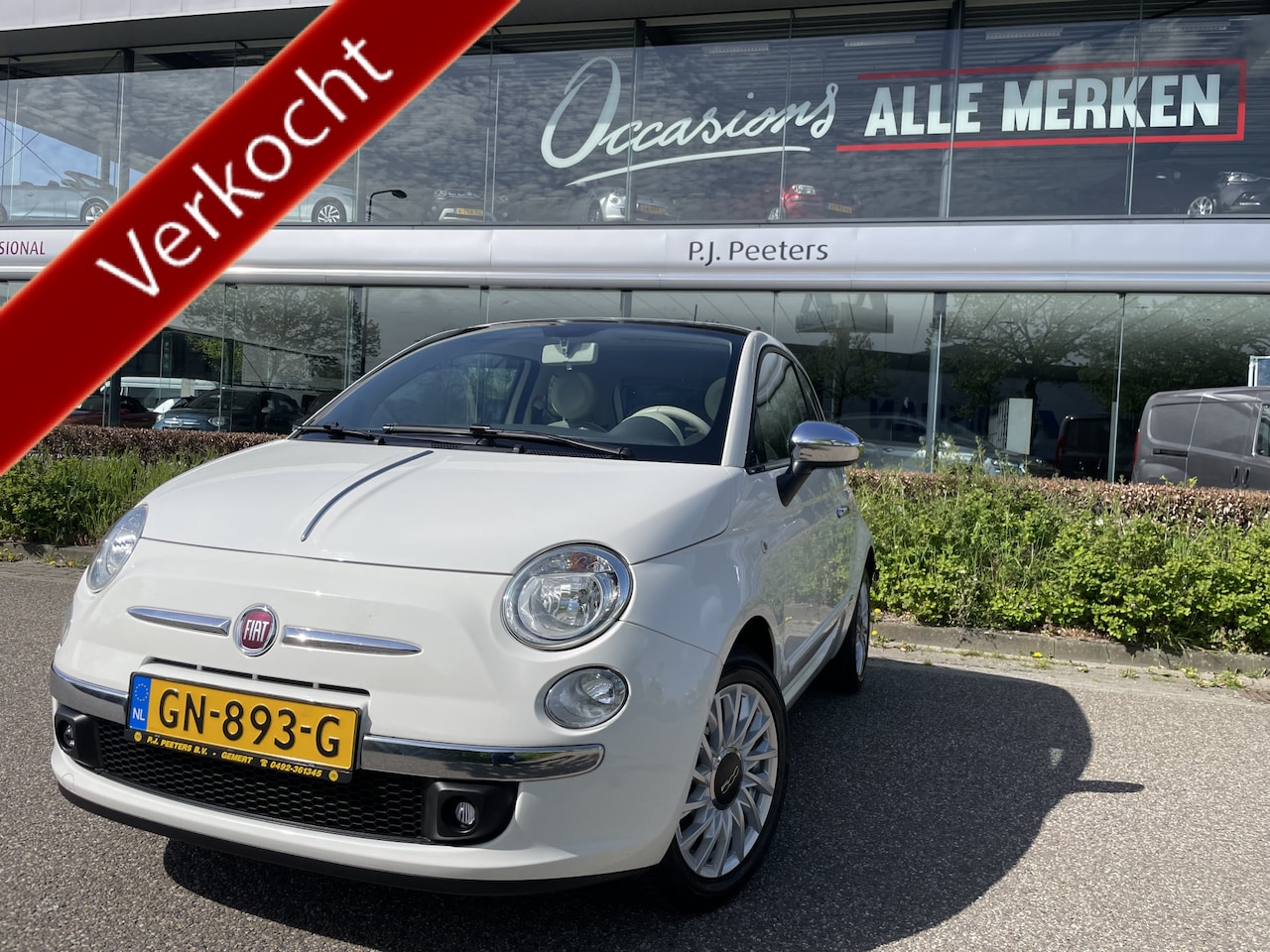 Fiat 500 - 1.2 Lounge Airco - Panoramadak - Licht metalen velgen 15 inch - Radio - Start/stop systeem - AutoWereld.nl