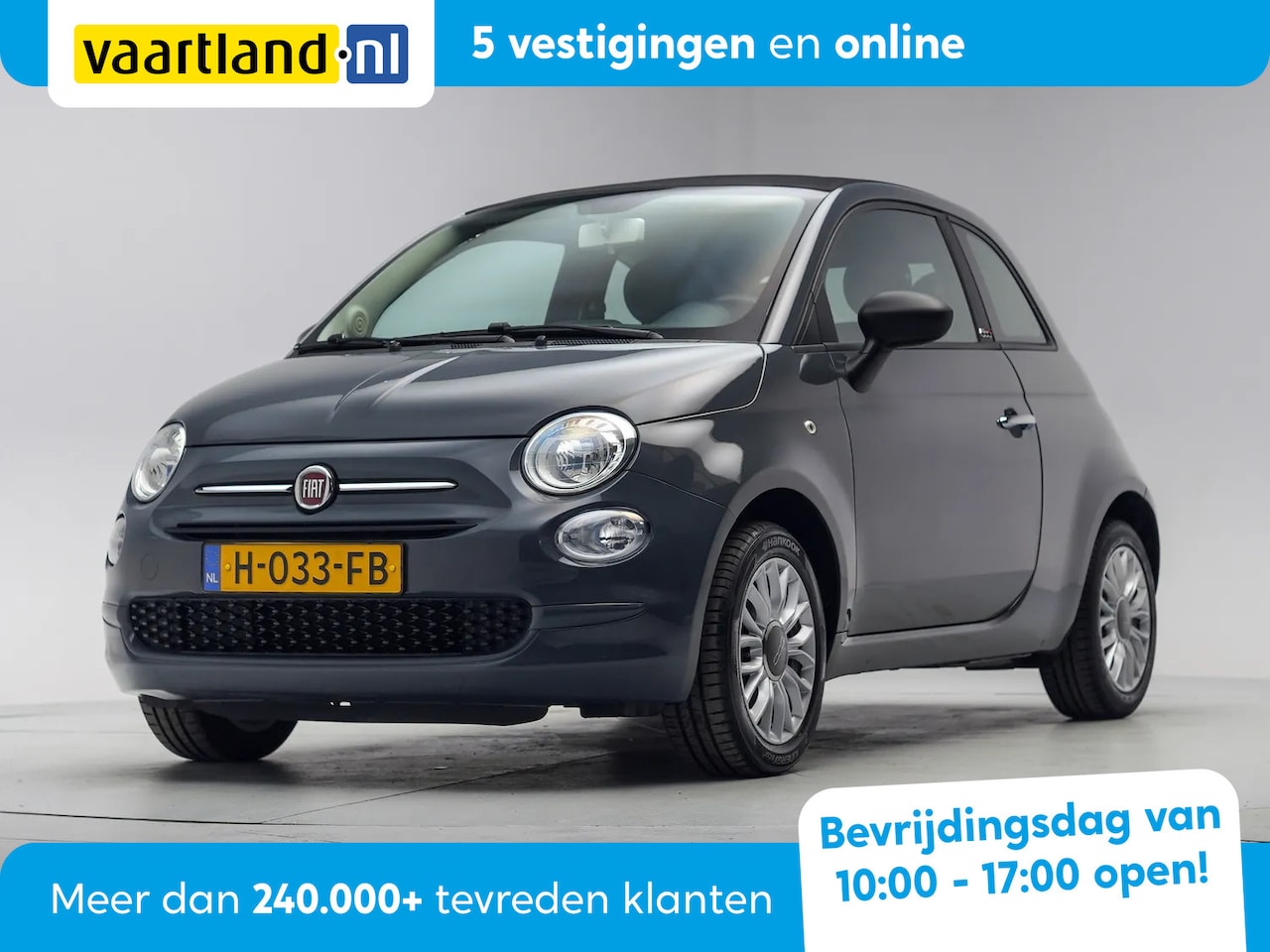 Fiat 500 - Cabrio 1.2 Young [ airco Navi Led verlichting lm velgen ] - AutoWereld.nl