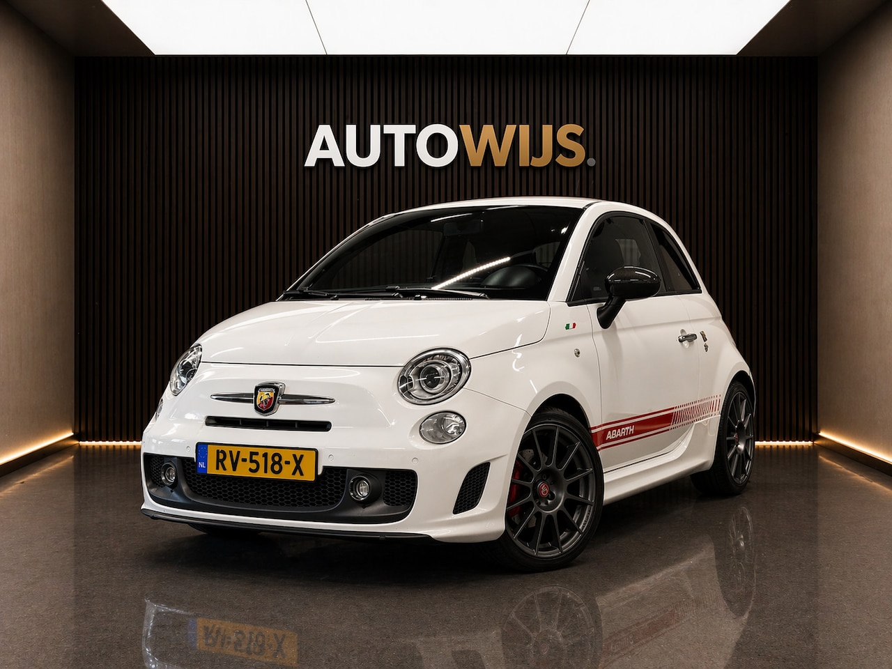Fiat 500 Abarth - 1.4 T-Jet Turismo|LEDER|161PK|NAVI|INTERSCOPE|PDC - AutoWereld.nl