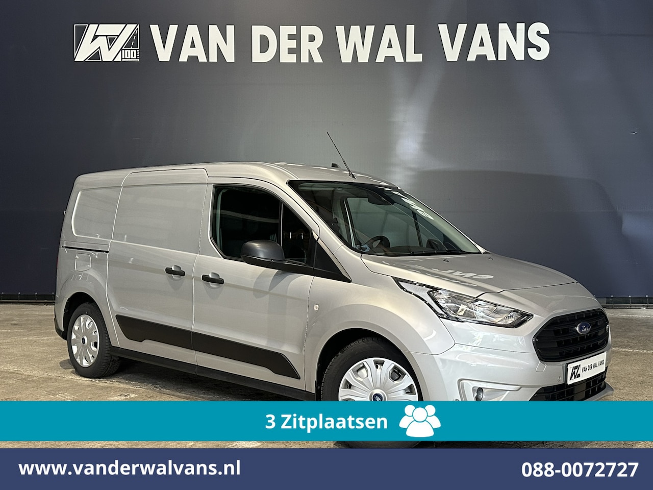 Ford Transit Connect - 1.5 EcoBlue L2H1 Euro6 Airco | 3-Zits | Camera | Apple Carplay | Verwarmde voorruit | Trek - AutoWereld.nl