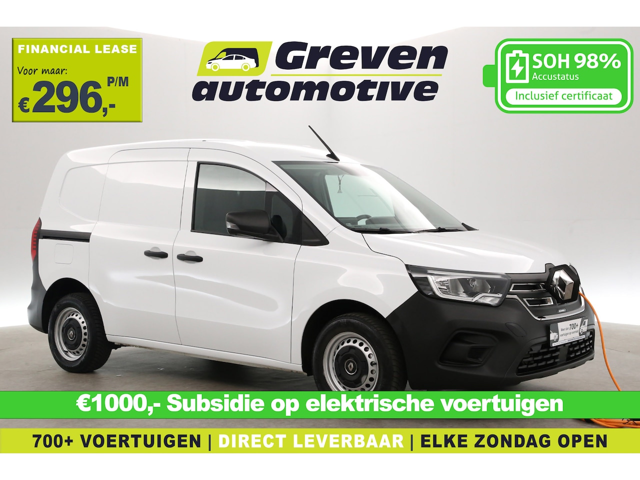 Opel Combo - Renault Kangoo E-Tech 44 kWh | SOH 98% | Airco | Carplay | Parkeersens. | Elektrpakket - AutoWereld.nl