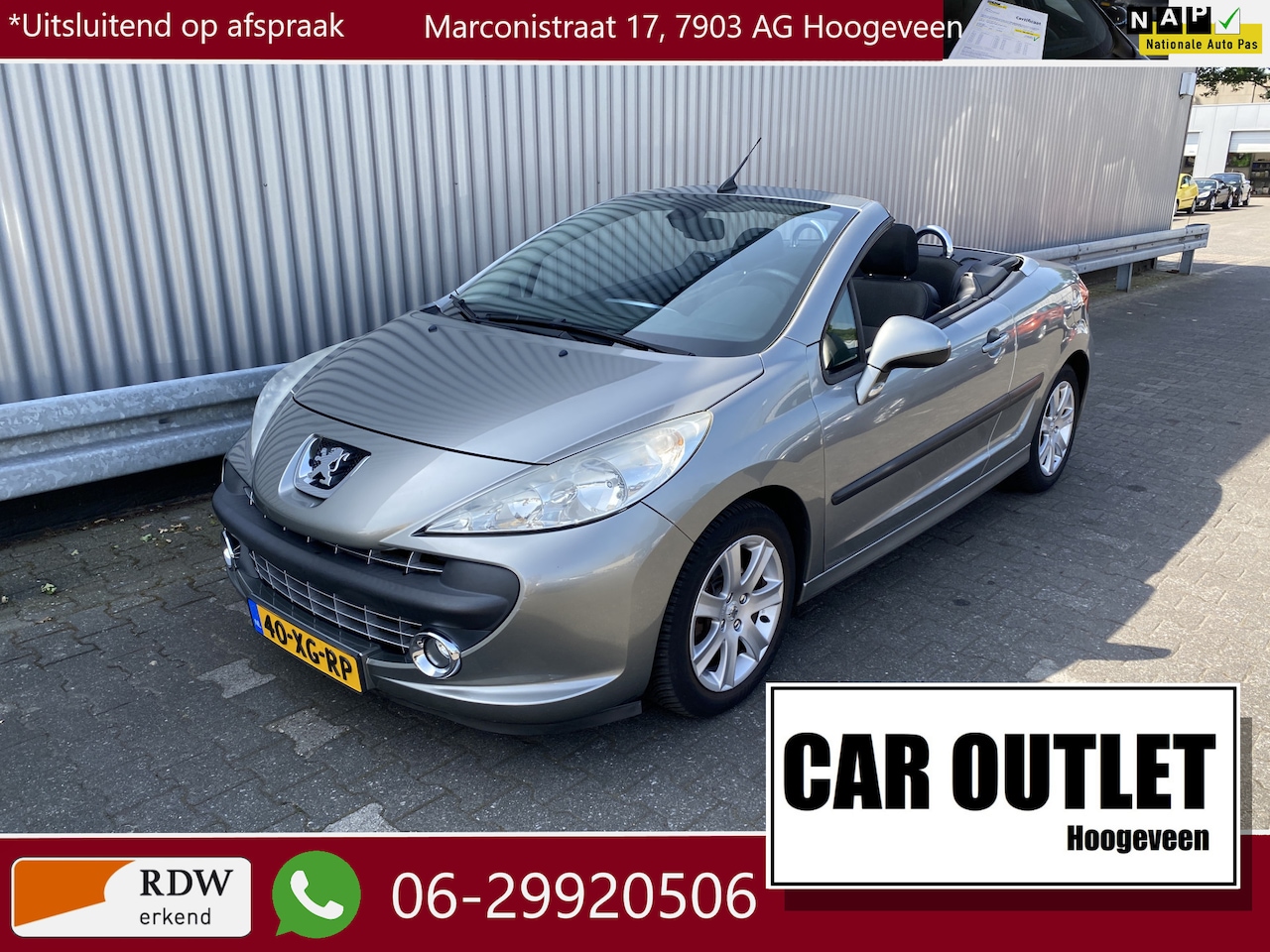 Peugeot 207 CC - 1.6 VTi Première Nette Cabrio met A/C, Carkit, CC, LM & z.g.a.n. APK – Inruil Mogelijk – - AutoWereld.nl