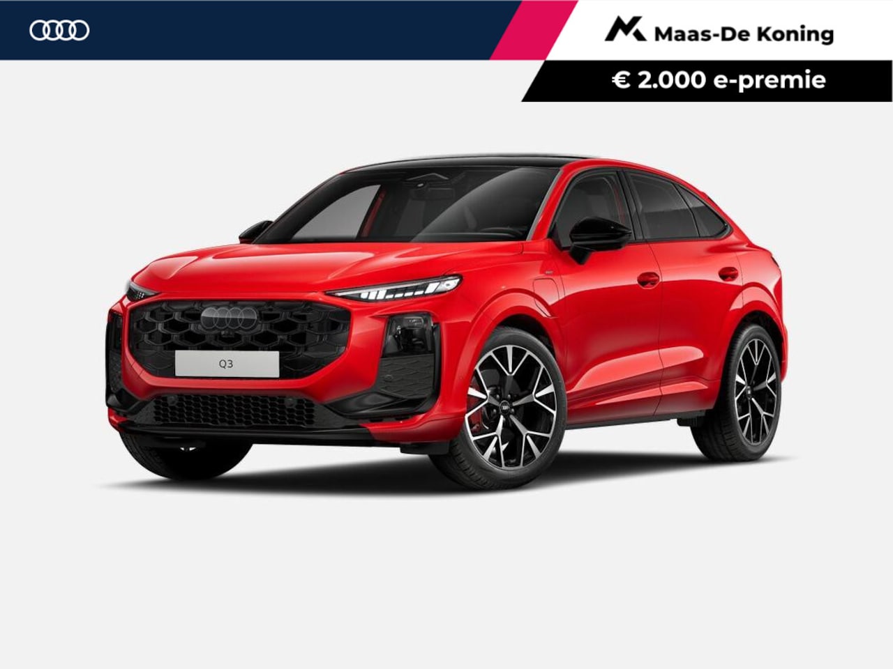 Audi Q3 Sportback - 1.5 200kW e-hybrid S edition 272 PK · Tech pro · Glazen panoramadak · Sportstoelen alcanta - AutoWereld.nl