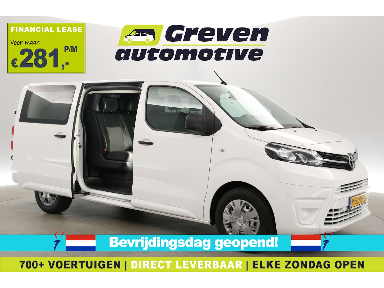 Toyota ProAce Worker - 2.0 D-4D L3H1 | DC | 6 Zits | Trekhaak | 2xSchuifdeur | Airco | Cruise | Stoelverw. - AutoWereld.nl