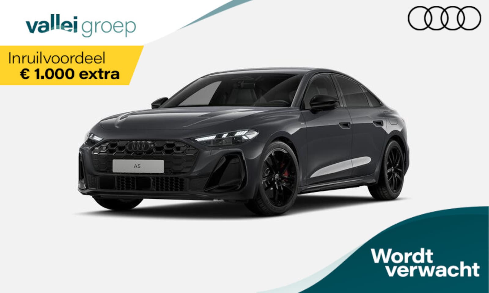 Audi A5 Limousine - Competition e-hybrid 367 pk quattro S edition | Kleur naar klantwens | Nimbus grijs Parele - AutoWereld.nl