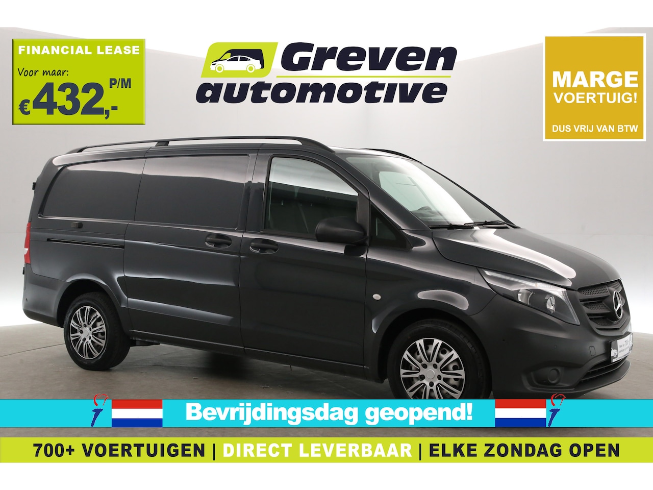 Mercedes-Benz Vito - CDI Lang 140PK | Marge | Airco | Cruise | 3 Zits | Trekhaak | Parkeersens. | Stoelverw. - AutoWereld.nl