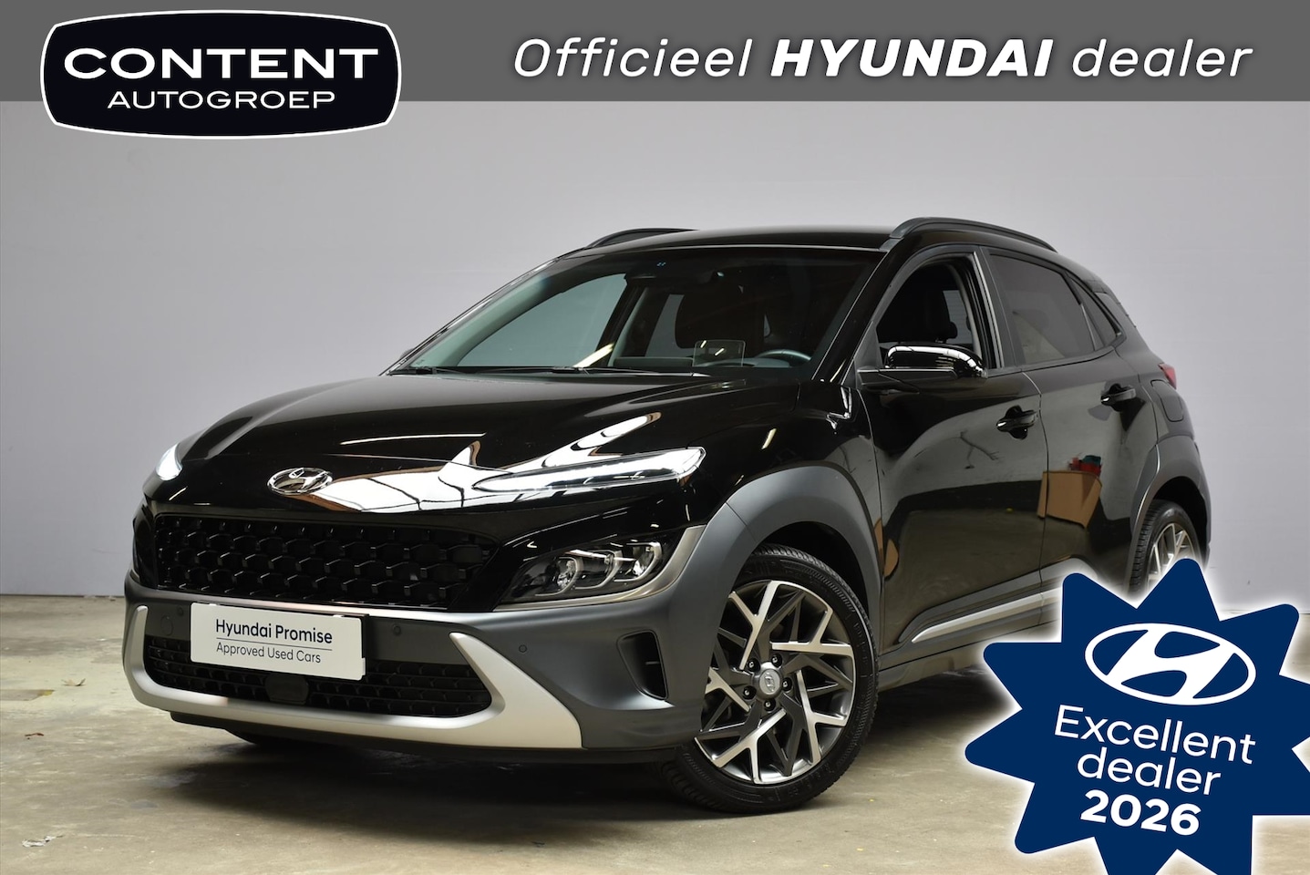 Hyundai Kona - 1.6 GDI HEV 141pk DCT Premium | Leer | Airco | HUD | Cruise contr | Navigatie - AutoWereld.nl