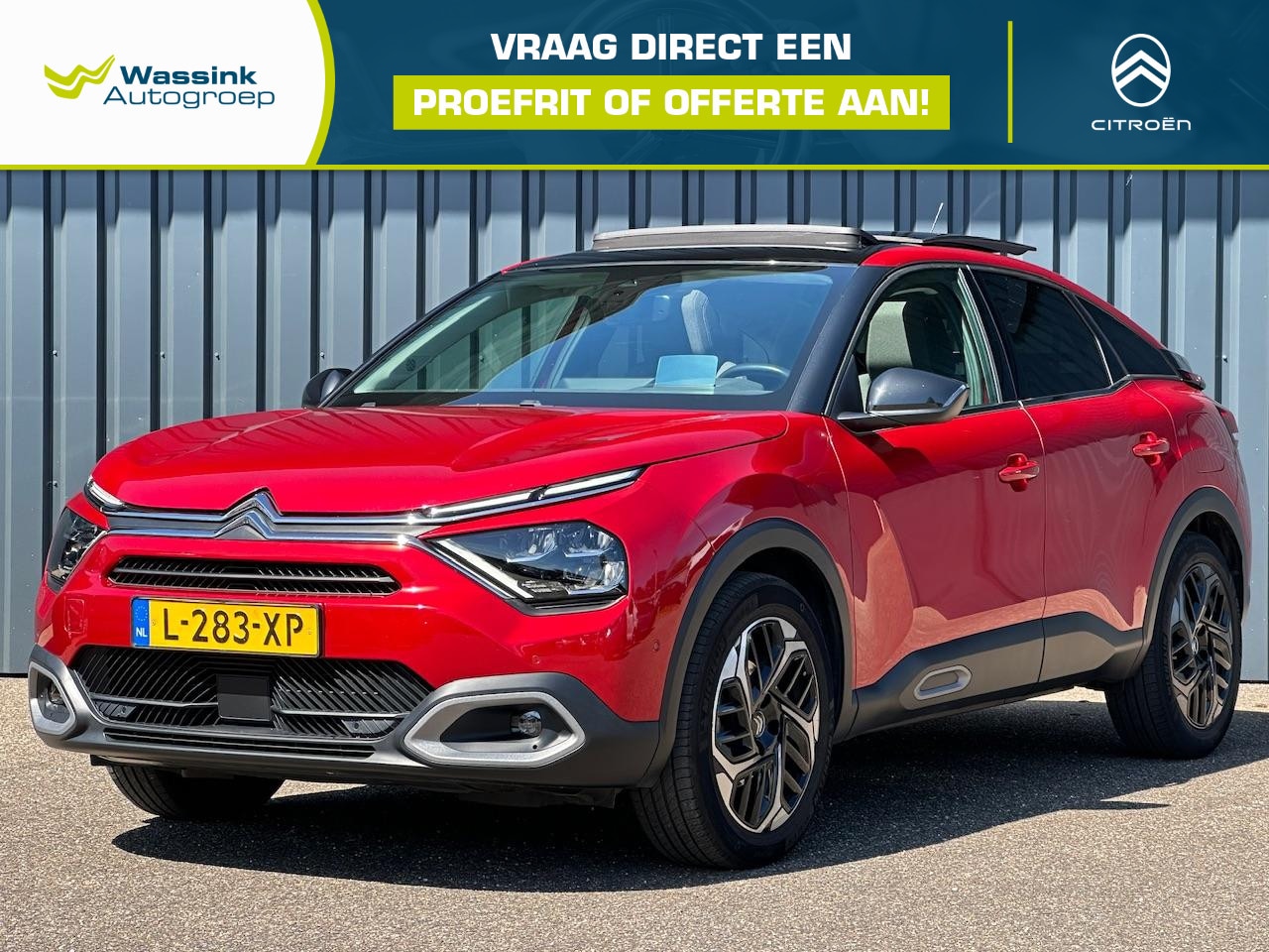 Citroën C4 - 1.2 Turbo Shine | Schuifkanteldak | HUD | Adaptieve Cruise | Camera | Carplay | PDC V+A | - AutoWereld.nl