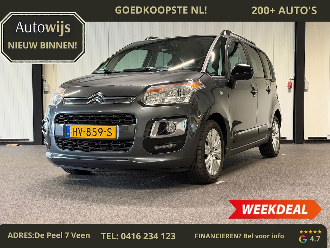 Citroën C3 Picasso - 1.2 PureTech Exclusive|TREKHAAK|LM-VELG|NAVI|CLIMA - AutoWereld.nl