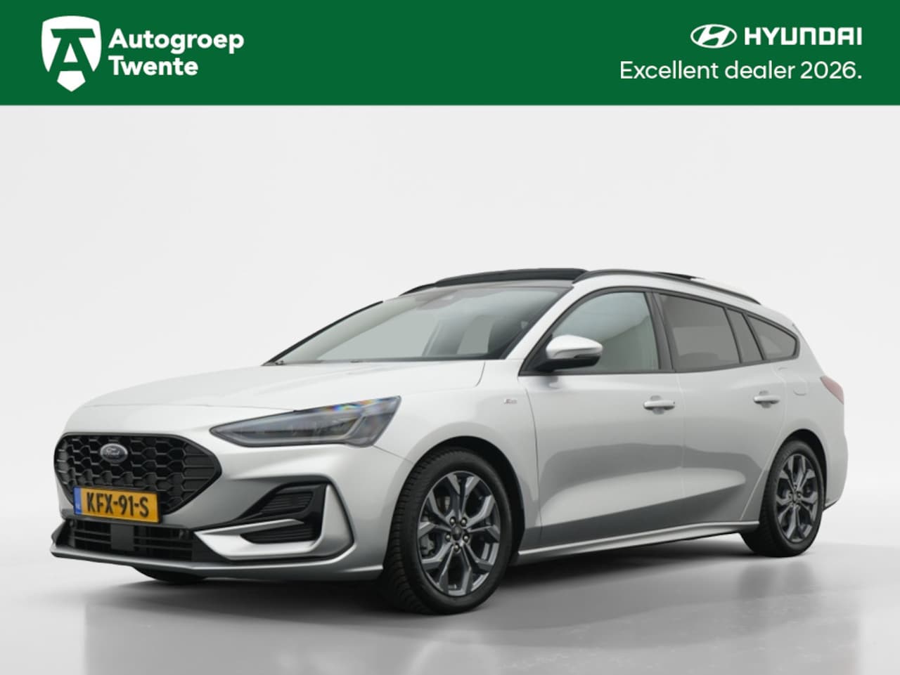 Ford Focus Wagon - 1.0 EcoBoost Hybrid ST Line X | Navi | Trekhaak | Panodak | All- - AutoWereld.nl