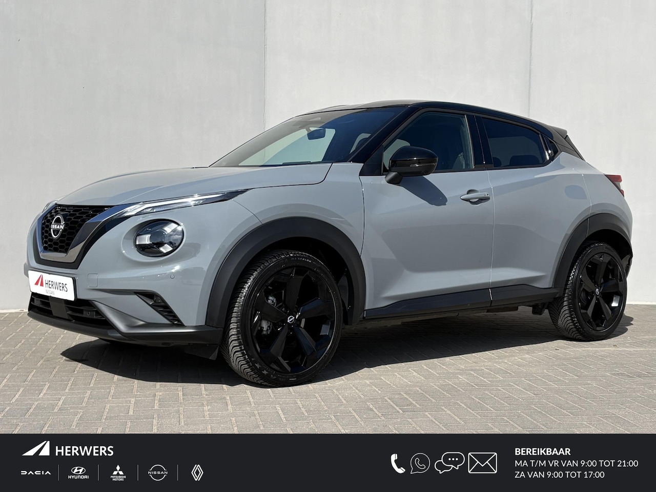 Nissan Juke - 1.0 DIG-T Tekna / Fabrieksgarantie t/m 12-2027 / Cold Pack / All-season banden / 19" licht - AutoWereld.nl