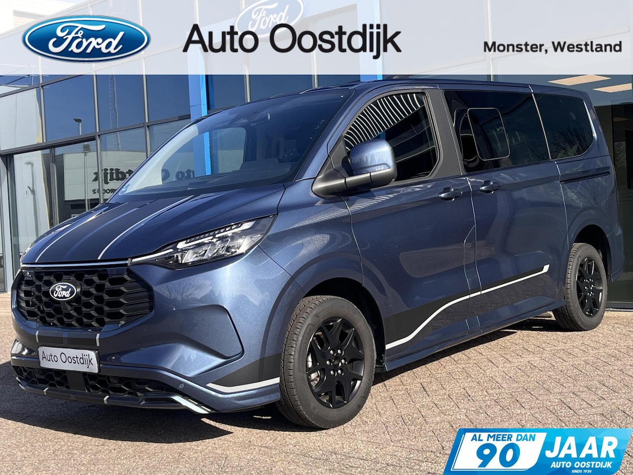 Ford Transit Custom - 2.5 PHEV L1H1 Sport 233PK Emissiezonevrij!! EX. BTW/Incl. BPM Elek. Trekhaak 8 zitplaatsen - AutoWereld.nl