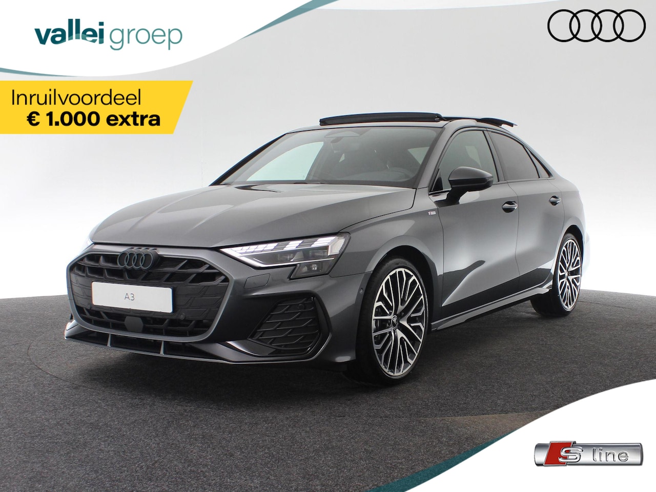 Audi A3 Limousine - S edition 35 TFSI 150 pk | Glazen panoramadak | Sportstoelen zwart microvezel-kunstleder | - AutoWereld.nl