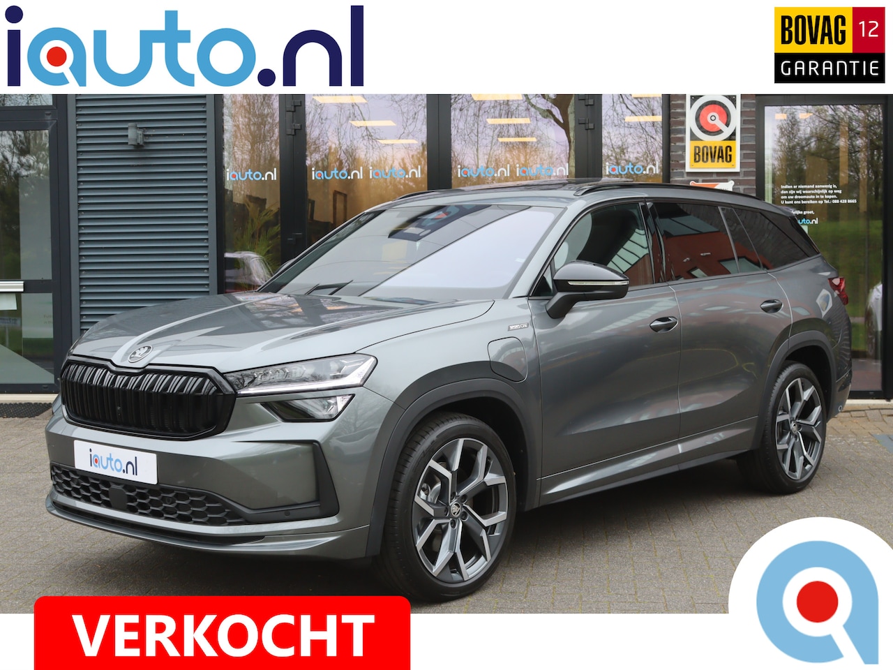 Skoda Kodiaq - iV 1.5 TSI PHEV Sportline Pano/Matrix LED/ACC/Keyless/Camera/20"/Elek. stoel+mem/Trekhaak - AutoWereld.nl