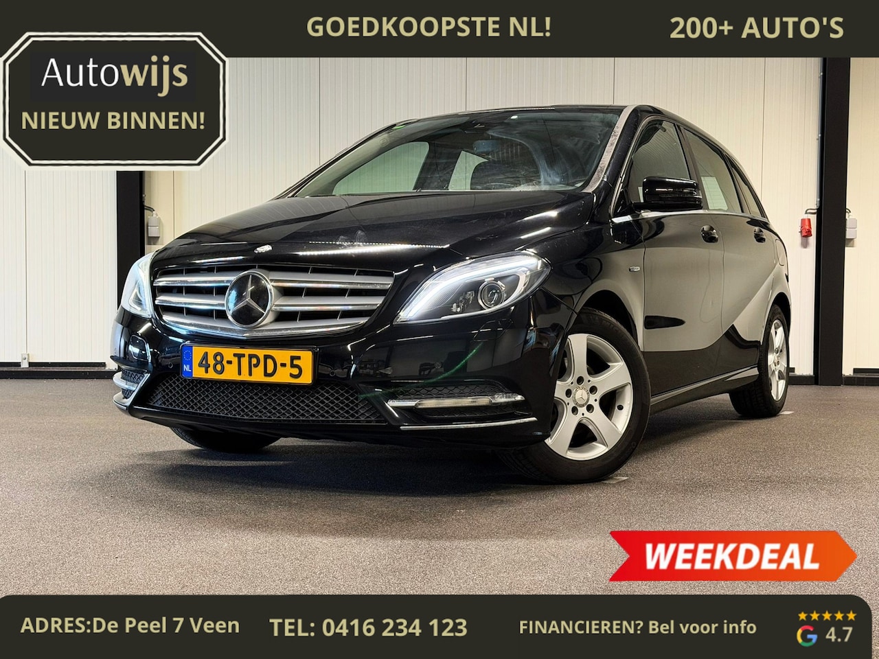 Mercedes-Benz B-klasse - 180 Ambition|LEDER|LED|LM-VELG|STOELVERW|NL AUTO - AutoWereld.nl