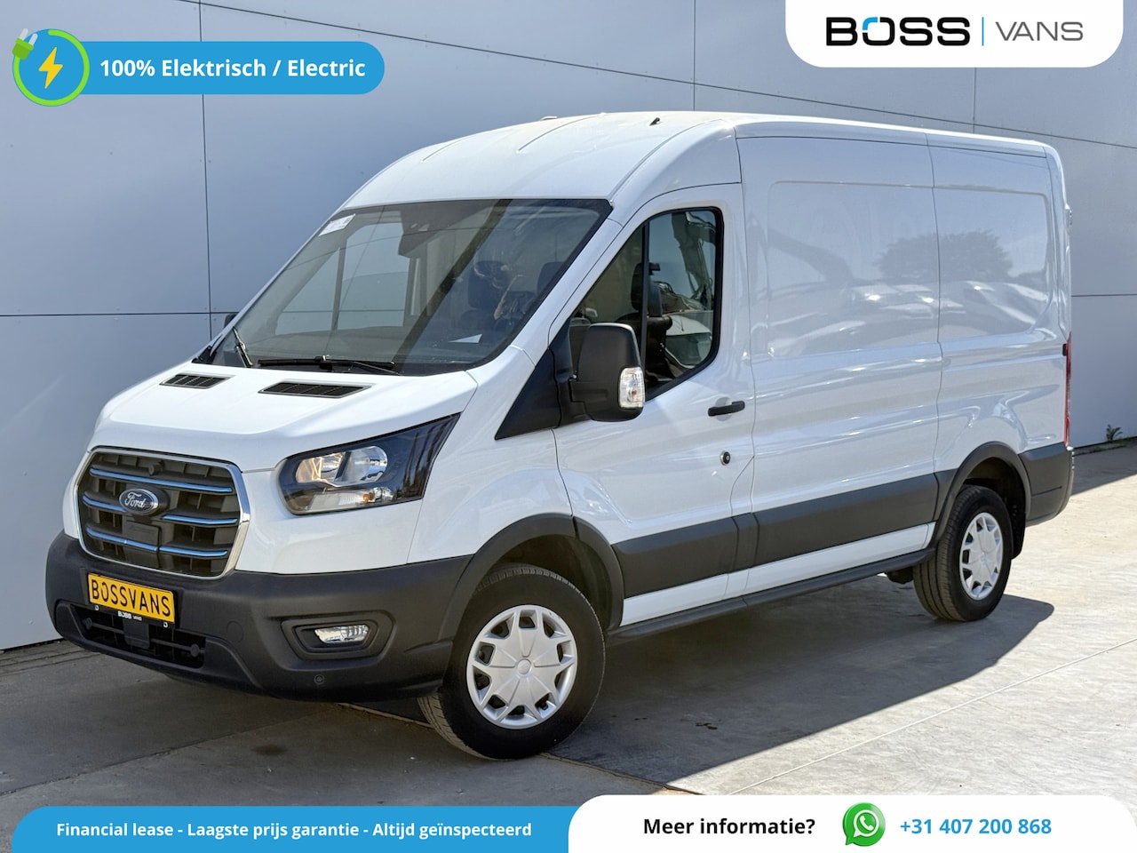 Ford E-Transit - 68kWh 184PK L2H2 317km WLTP 97% (SOH) BEV Snelladen Camera Cruise control Climate control - AutoWereld.nl