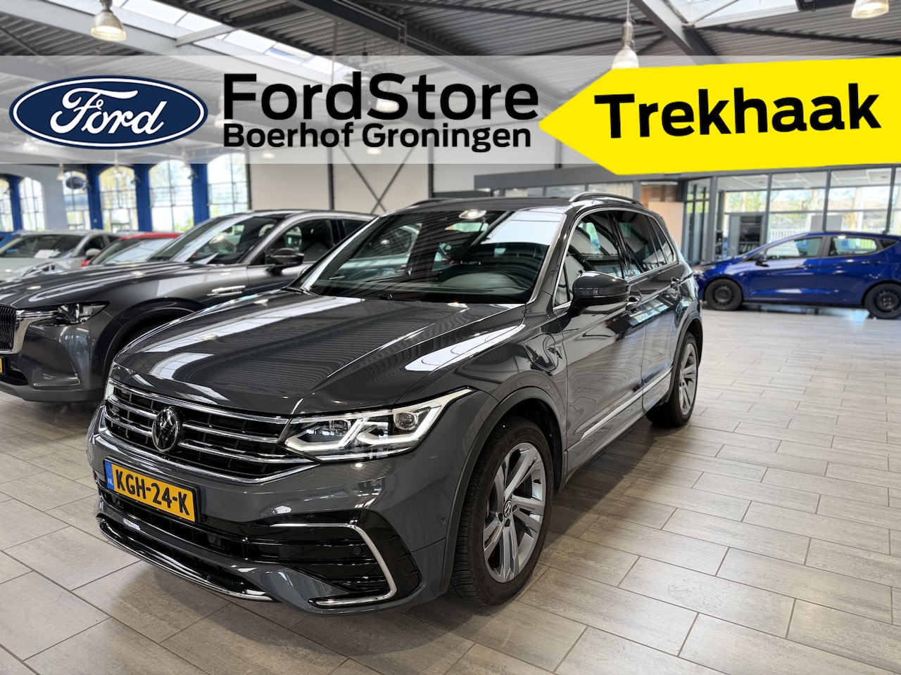 Volkswagen Tiguan - 1.4 TSI eHybrid 204 pk R-Line Business+ | Trekhaak | Leder | IQ-LED | Adapt. cruise | El. - AutoWereld.nl